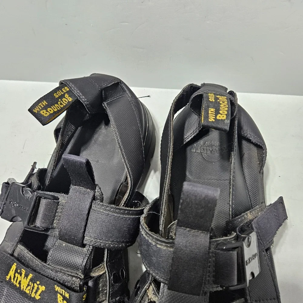 Dr. Martens Pearson Sandals Mens 14 Black Utility Strap Buckle AirWair